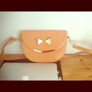 Francesca's smiley face cross-body purse bag